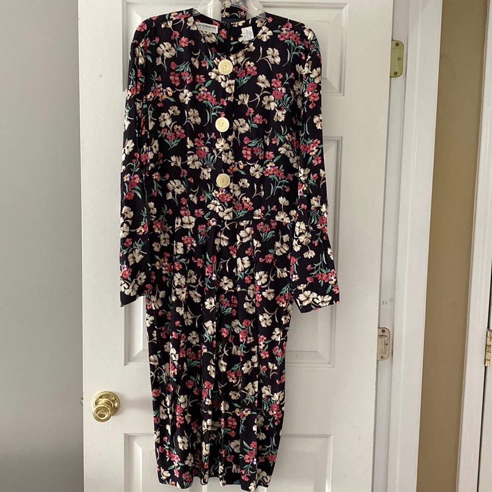 Vintage Liz Claiborne Floral Dress - Size 12